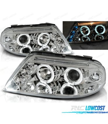 FAROS PARA VOLKSWAGEN VW PASSAT 3BG 00-05 OJOS ANGEL CROMADOS