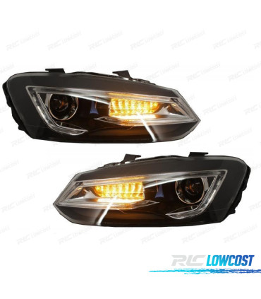 FAROS VOLKSWAGEN VW POLO 6R 09-17 LED LIGHT BAR DEVIL EYES