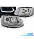 FAROS PARA VOLKSWAGEN VW T5 10-15 TRU DRL DINÁMICOS LOOK VOLKSWAGEN VW T6 CROMADOS