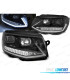 FAROS VOLKSWAGEN VW T6 15-19 TUBE LIGHT LED DRL NEGROS INTERMITENTE LED DINAMICO