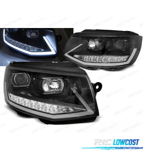 FAROS VOLKSWAGEN VW T6 15-19 TUBE LIGHT LED DRL NEGROS INTERMITENTE LED DINAMICO