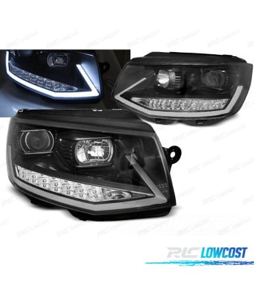 FAROS VOLKSWAGEN VW T6 15-19 TUBE LIGHT LED DRL NEGROS INTERMITENTE LED DINAMICO