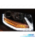 FAROS PARA VOLKSWAGEN VW T6 15-19 TRU DRL CON INTERMITENTE LED DINAMICO NEGROS