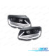 FAROS VOLKSWAGEN VW T6 15-19 DRL CON INTERMITENTE LED DINAMICO NEGRO PIANO