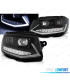 FAROS VOLKSWAGEN VW T6 15-19 TRU DRL NEGROS CON INTERMITENTE LED