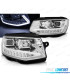 FAROS VOLKSWAGEN VW T6 15-19 TRU DRL CROMADOS CON INTERMITENTE LED