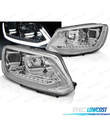 FAROS PARA VOLKSWAGEN VW TOURAN II 10-15 TRU DRL CON INTERMITENTE LED DINAMICO