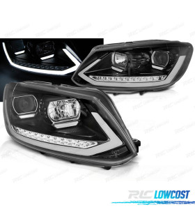 FAROS PARA VOLKSWAGEN VW TOURAN II 10-15 NEGROS TRU DRL CON INTERMITENTE LED DINAMICO