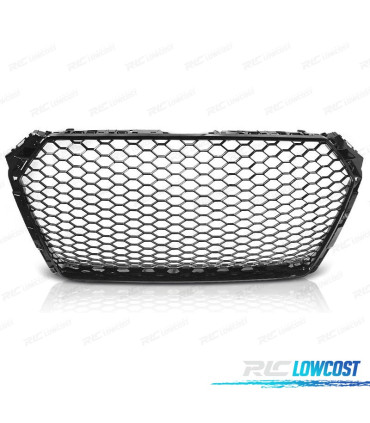 PARRILLA AUDI A4 B9 15-19 LOOK RS NEGRO BRILLO