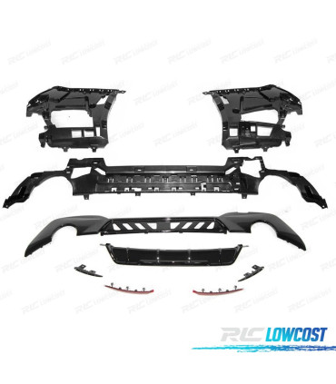 PARAGOLPES TRASERO BMW G20 19-22 LOOK M PERFORMANCE NEGRO BRILLO PDC