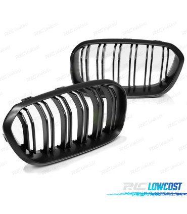 PARRILLAS BMW F20 F21 LCI 15-19 DOBLE LAMA NEGRO MATE