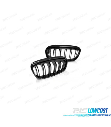PARRILLAS BMW F45 F46 15-17 DEPORTIVA DOBLE BARRA NEGRO BRILLO