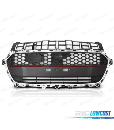 PARRILLA SUZUKI SWIFT VI 17-20 NEGRO CROMADO LINEA ROJA