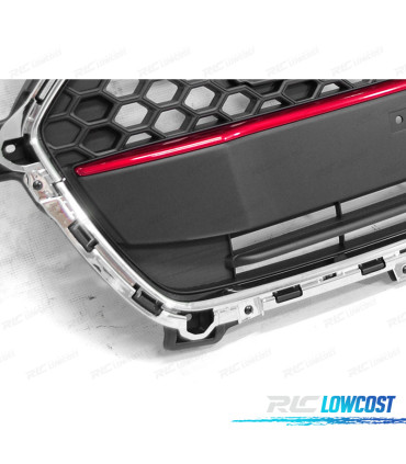 PARRILLA SUZUKI SWIFT VI 17-20 NEGRO CROMADO LINEA ROJA