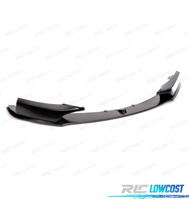 SPOILER LIP FRONTAL BMW F20 F21 11-15 LOOK M PERFORMANCE NEGRO BRILLO