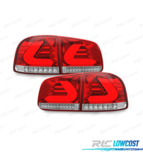 PILOTOS VOLKSWAGEN VW TOUAREG I 7L 02-10 CARDNA LED ROJO CLARO TRANSPARENTE
