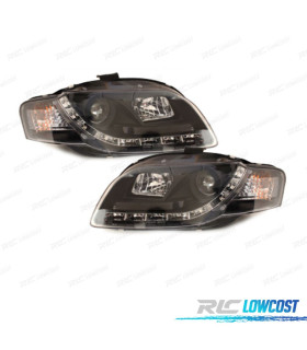 FAROS AUDI A4 B7 8E 04-07 LUZ DIURNA FONDO NEGRO