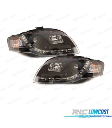 FAROS AUDI A4 B7 8E 04-07 LUZ DIURNA FONDO NEGRO