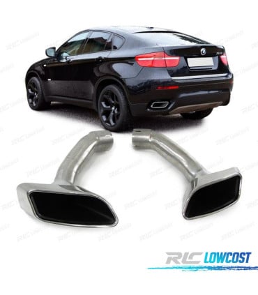 COLAS ESCAPE BMW X6 E71 08-14 LOOK M CROMADO + MOLDURAS DE COLA