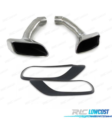 COLAS ESCAPE BMW X6 E71 08-14 LOOK M CROMADO + MOLDURAS DE COLA