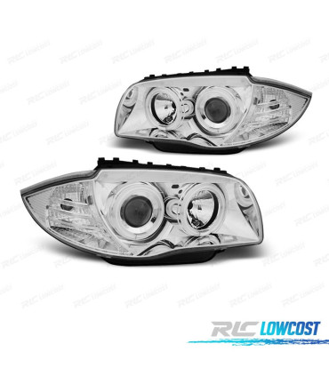 FAROS BMW E81 E87 E82 E88 OJOS ANGEL CROMADO CCFL