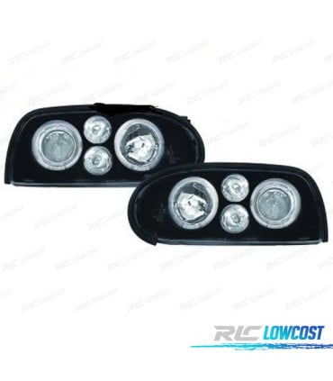 FAROS VOLKSWAGEN VW GOLF MK3 91-97 OJOS ANGEL LOOK GOLF MK4 FONDO NEGRO