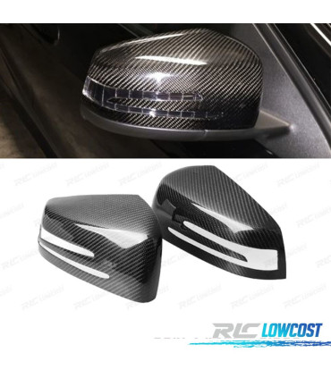 CARCASAS ESPEJOS RETROVISORES CARBONO MERCEDES CLASE A W176 B W246 C W204 E W212 S W221 CLA C117 GLK X204 GLA X156 06-18