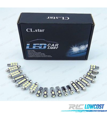 KIT 15 BOMBILLAS LED INTERIOR PARA VOLKSWAGEN VW GOLF 4 MK4 JETTA IV GTI 99-05