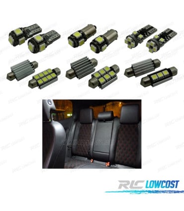 KIT 13 BOMBILLAS LED INTERIOR PARA SEAT LEON MK1 1 M 1M1 HATCHBACK 99-06