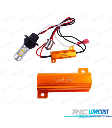 2 BOMBILLAS DRL BLANCO + INTERMITENTE LED BAU15S