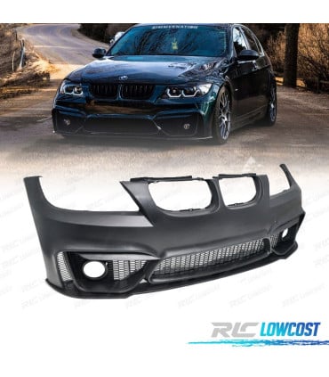 PARAGOLPES DELANTERO BMW E90 E91 05-08 + SPOILER LIP LOOK M4 REJILLAS NIEBLA