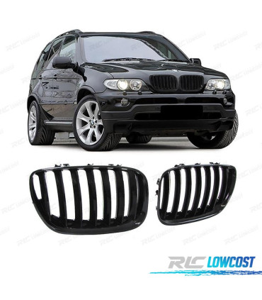 PARRILLA BMW X5 E53 LCI 04-06 NEGRO BRILLO LOOK M PEFORMANCE