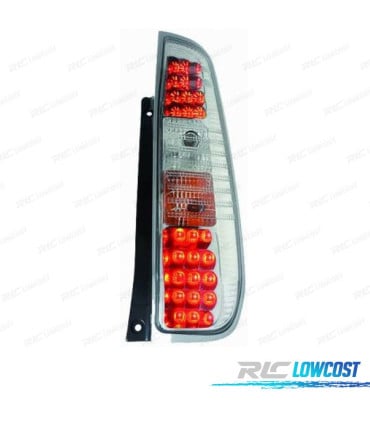 PILOTOS LED FORD FIESTA 02-08 FONDO CROMO