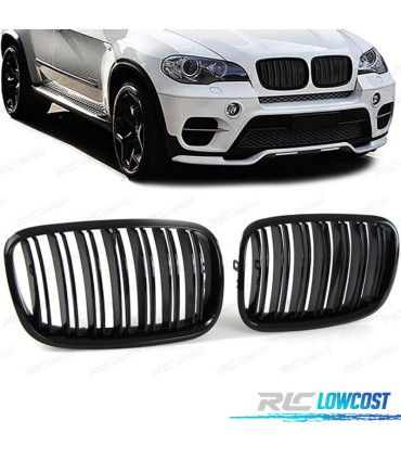 PARRILLAS BMW X5 X6 E70 E71 07-14 LOOK M NEGRO BRILLO