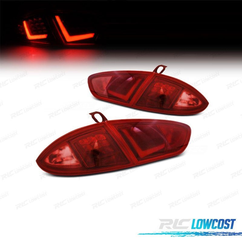 PILOTOS PARA SEAT LEON 1P 09-12 LIGHT BAR ROJO FACELIFT LOOK