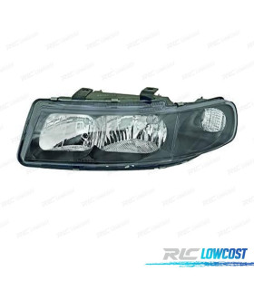 FARO IZQ PARA SEAT LEON TOLEDO 99-05 FONDO NEGRO
