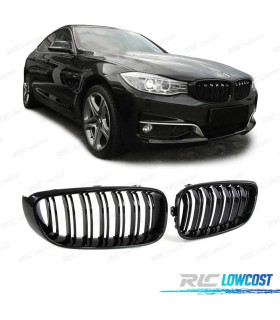 PARRILLA DOBLE BMW SERIE 3 GT F34 13-18 LOOK M4 NEGRO BRILLO