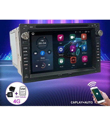 RADIO GPS ANDROID 10 PARA VOLKSWAGEN VW NAVEGADOR 7" USB TACTIL HD