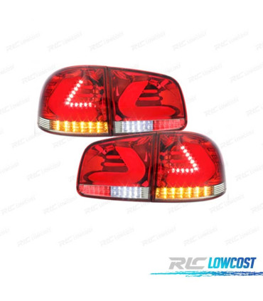 PILOTOS VOLKSWAGEN VW TOUAREG I 7L 02-10 CARDNA LED ROJO CLARO TRANSPARENTE