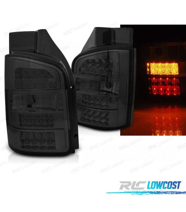 PILOTOS VOLKSWAGEN VW TRANSPORTER T5 2P 03-09 LOOK TUNING LED FONDO NEGRO AHUMADO