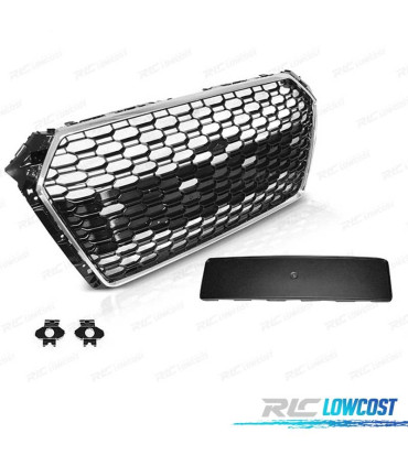 PARRILLA AUDI A4 B9 15-19 LOOK RS4 CROMADO NEGRO PDC