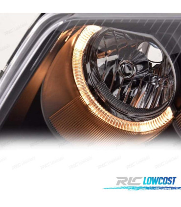 FAROS VOLKSWAGEN VW PASSAT 3BG 00-05 OJOS ANGEL FONDO NEGRO