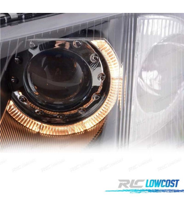 FAROS VOLKSWAGEN VW PASSAT 3BG 00-05 OJOS ANGEL FONDO NEGRO