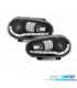 FAROS VOLKSWAGEN VW GOLF 4 LUZ DIURNA LED FONDO NEGRO + CROMO