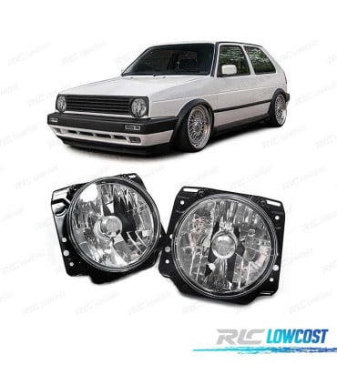 FAROS VOLKSWAGEN VW GOLF 2 83-91 FONDO CROMO