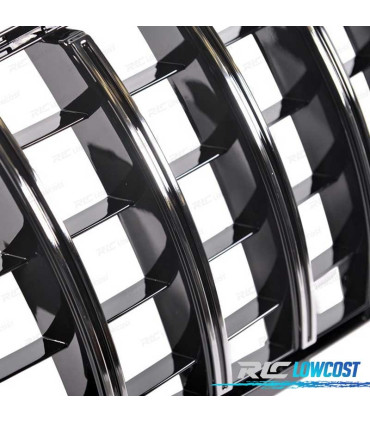 PARRILLA MERCEDES CLASE A W176 16-18 LOOK AMG GT CROMO NEGRO