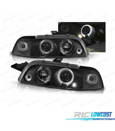FAROS FIAT PUNTO 93-99 OJOS ANGEL FONDO NEGRO CCFL