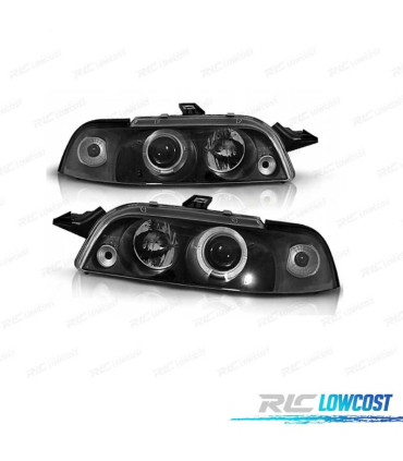 FAROS FIAT PUNTO 93-99 OJOS ANGEL FONDO NEGRO CCFL