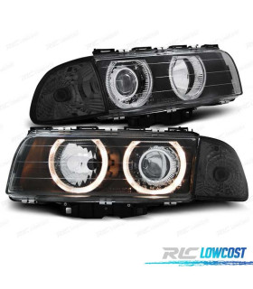FAROS BMW SERIE 7 E38 94-98 OJOS ANGEL HALOGENO FONDO NEGRO