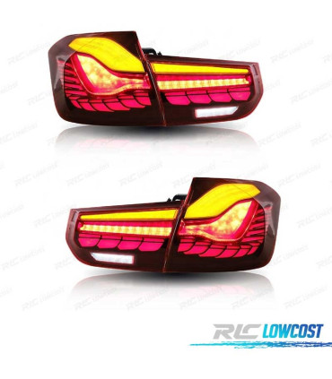 PILOTOS BMW F30 FULL LED LIGHT BAR OLED ROJO
